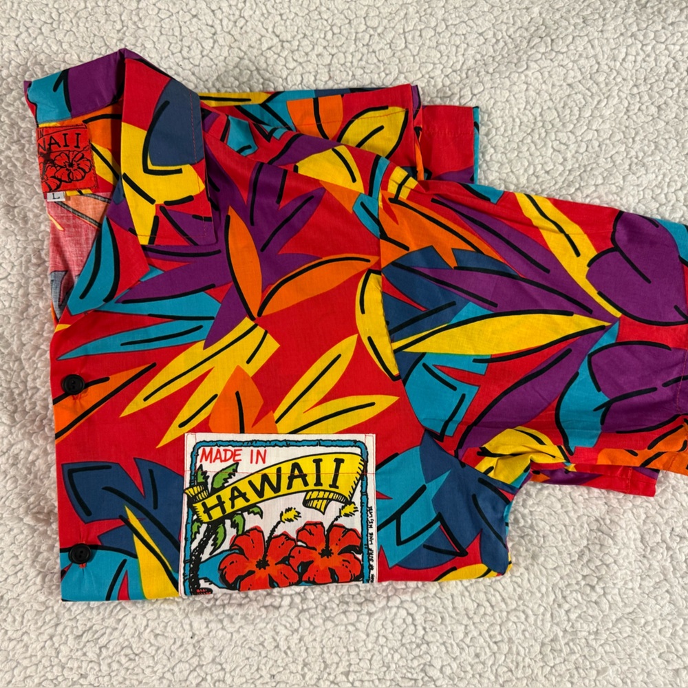 Vtg Surf Line Jams Made In Hawaii Shirt - 100% Cotton RARE Prototype Men L READ - Picture 8 of 11